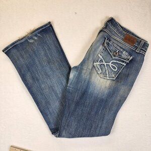 BKE Sabrina Stretch Bootcut Jeans Womens Sz 31 x 33.5 medium wash